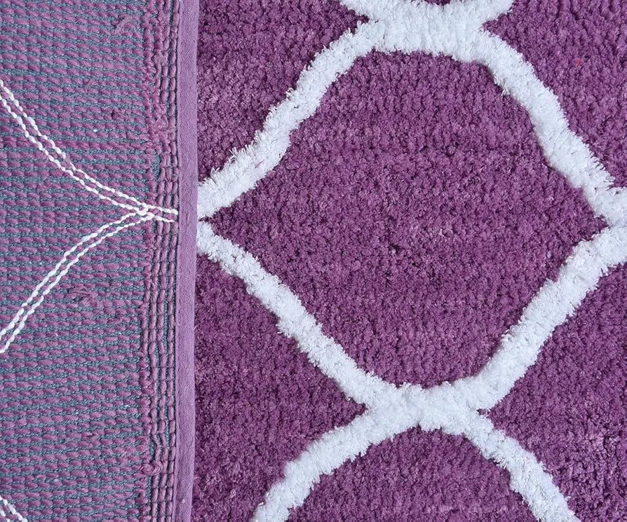 Aerohaven Glorious Super Soft Microfiber Designer Anti Slip Bathmat Wine Colour