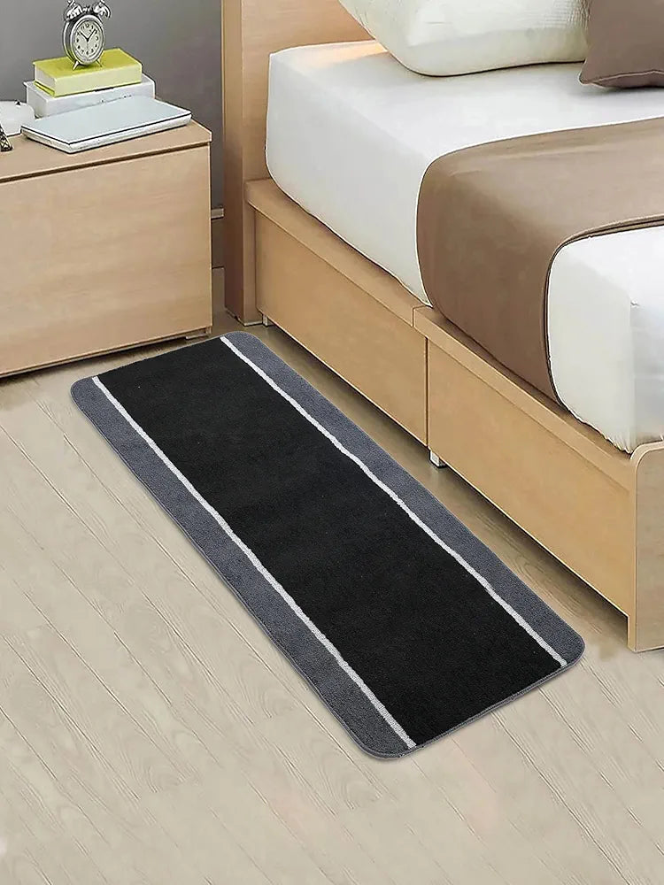 Saral Home Stripe Microfiber Durable & Washable Multipurpose Runner