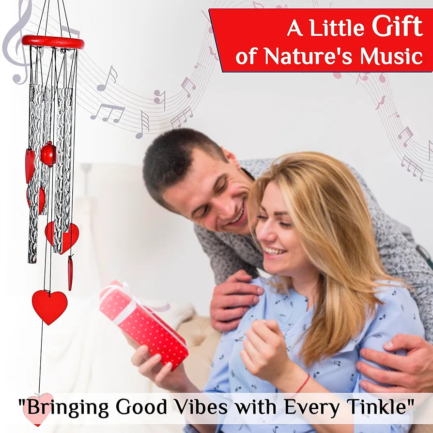 Zaicus Red Heart Wind Chime Wind Chime-017