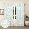 Haus & kinder Cotton Curtains Set of 2 for Bedroom Window Door Curtains (5ft x 7ft) | Colour Line Art Blue