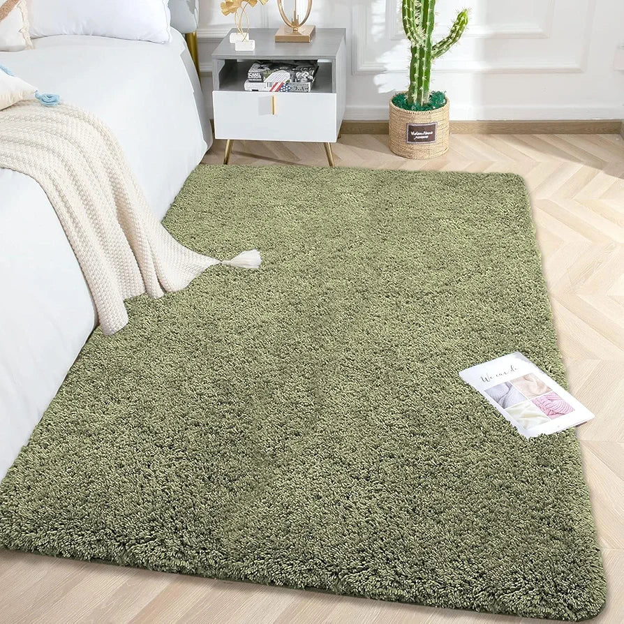 Luxe Home International Carpet Super Soft Anti Slip Vegas Rectangular Rugs Colour Green