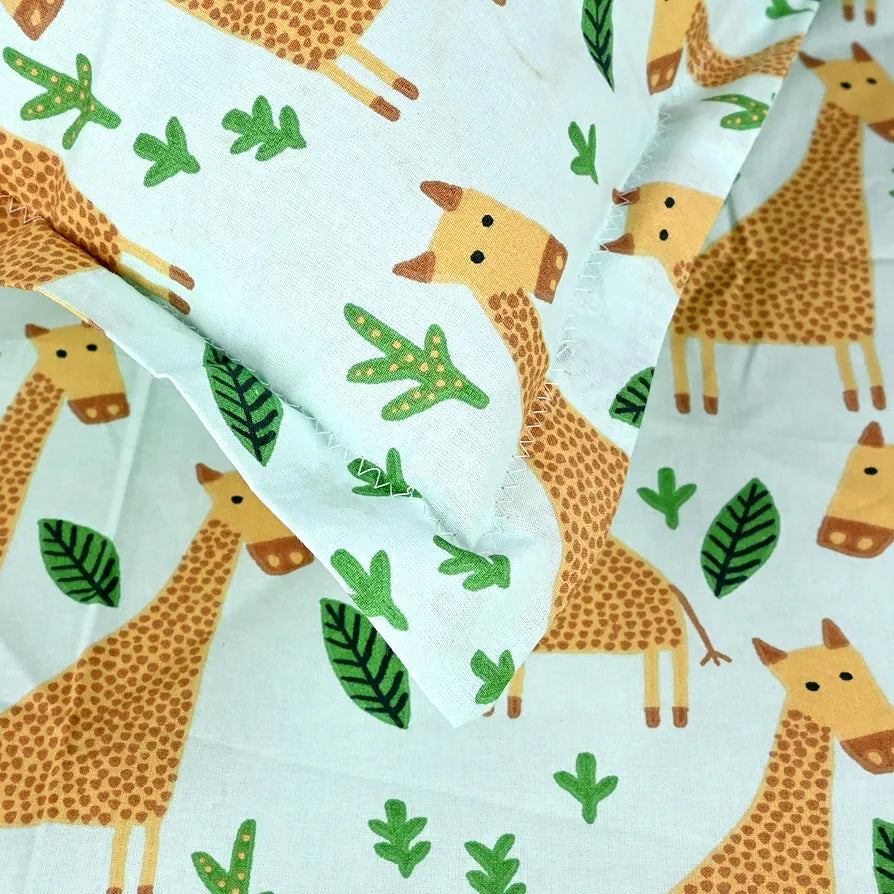 Divine Casa 144 TC 100% Cotton Single Bedsheet with 1 Pillow Cover Abstract Pattern Colour Water Blue