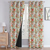 Cloth Fusion Blackout Printed Premium Door Curtains 7 Feet Long Set of 2 Lush Blooms
