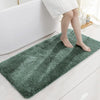 Luxe Home International Microfibre Rectangular Bath Mat Super Soft Anti Skid Newman Mats For Bathroom Colour Green