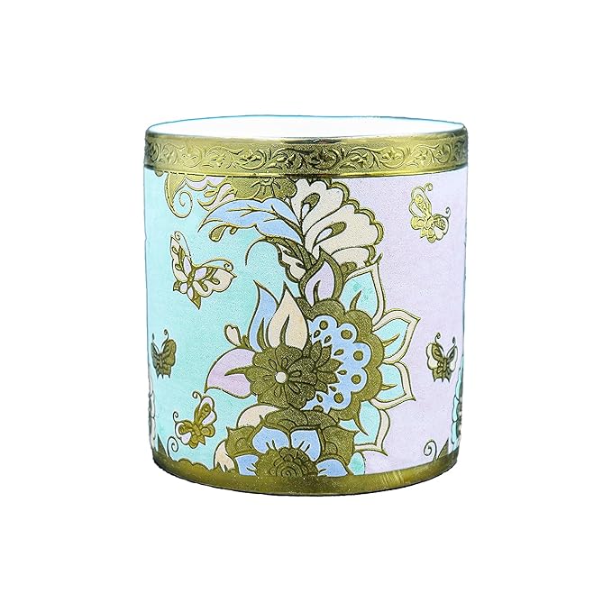 Femora Bone China Gloden Tea Cup | Butterfly & Peacock | 160 Ml | Peach