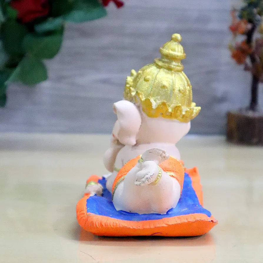 Jaipur Ace Bal Ganesha on Book With Modak Decorative Showpiece Book Ganesh