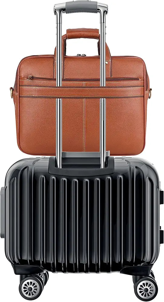 WildHorn Leather Briefcase for Men I Computer Bag Laptop Bag I Business Travel Messenger Bag For Men l Large 16 Inch,For Daily Use
