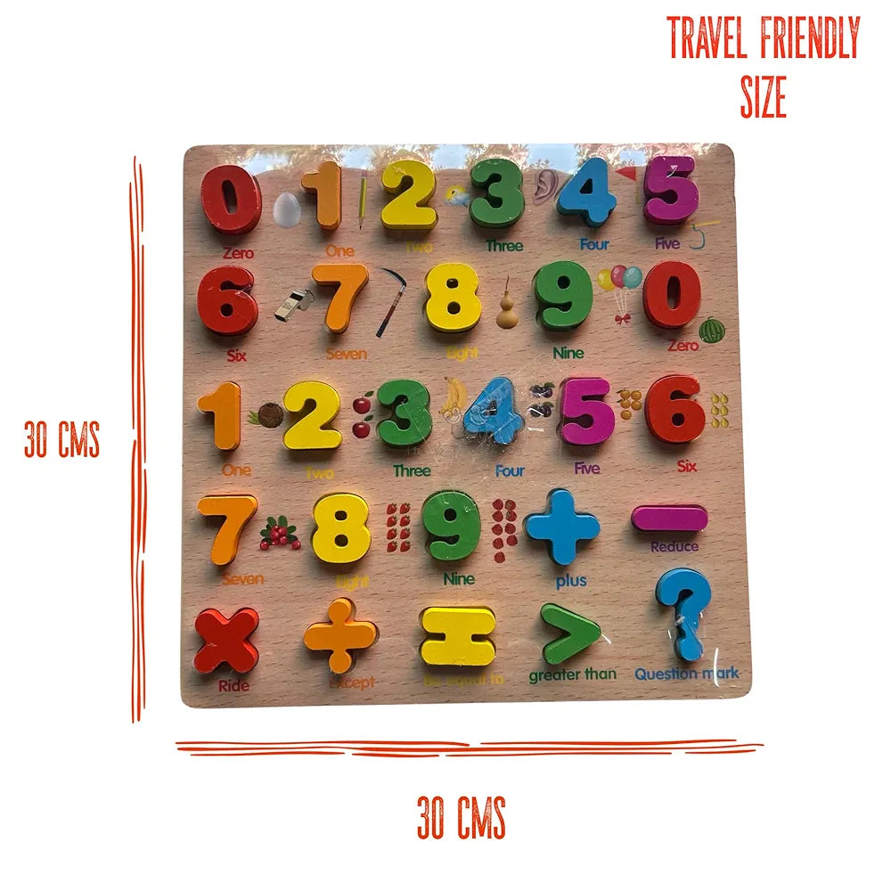 Trinkets & More 123 Numbers Puzzles Game Learning Board  Maths Toy for Toddlers Preschoolers Early Educational 2+ Years 