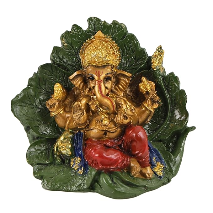 Tied Ribbons Resin Ganesh Murti Idol Statue Showpiece Multi Diwali Decoration Items