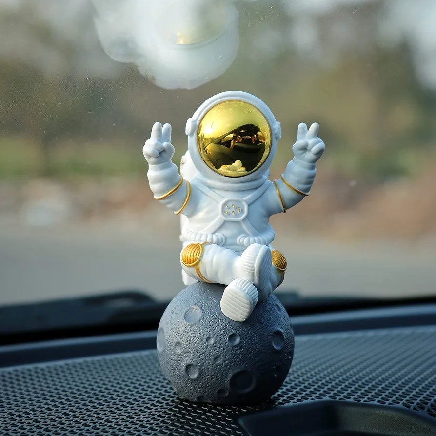 Street27 Astronaut Figurine Showpiece Gold for Home Décor Idols