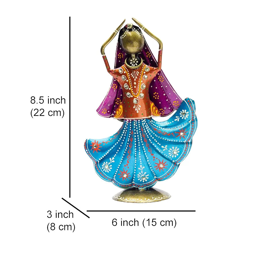 Kraftskala Set of 3 Metal Figurine Dancers Home Decor Item for Living Room