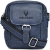 Leather Sling Messenger Bag for Men I Multipurpose Crossbody Bag I Travel Bag with Adjustable Strap I Utility Bag I 8.5 inch | Blue