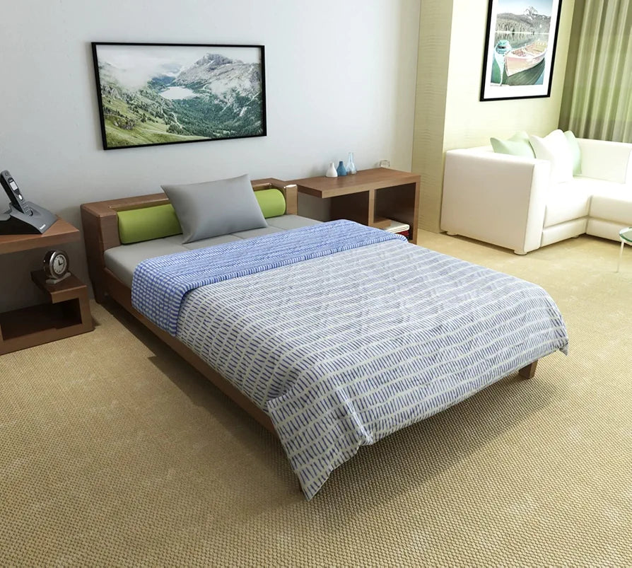 Divine Casa 100% Cotton Single Bed Cambric Comforter Blanket TC - 110 Colour Stonewash