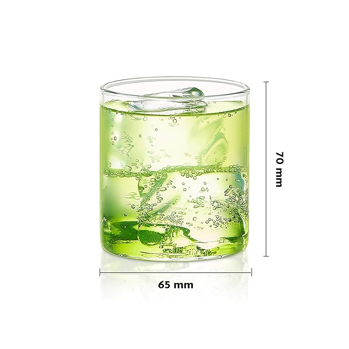 Borosil 205ml Set of 6 Piece Vision Glass Vision Transparent Drinking Glass