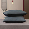 Cloth Fusion Premium Microfiber Soft Pillow Set of 2 Standard Size Black & Grey