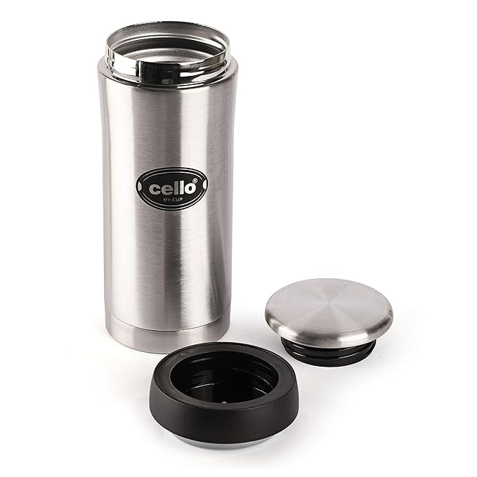 Cello My Cup Stainless Steel Water Bottle | 350 ml | Silver