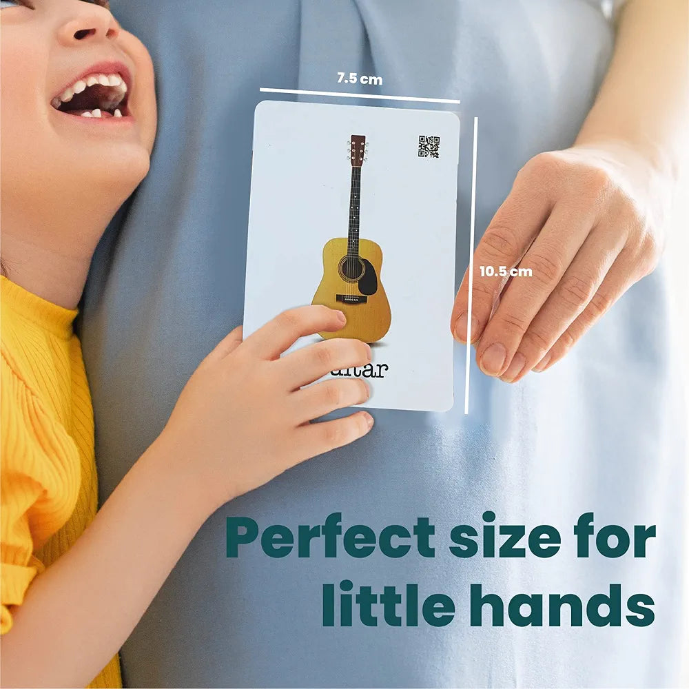 The Curious Bees - Musical Instruments Flash Cards | 36 Laminated Cards | Age Group: 2-5 Years | Ideal for Early Learning as a Pre School Fun Education Activity