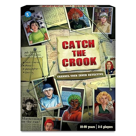 Skillmatics Card Game Catch The Crook Family Friendly Mystery Game Strategy Game Kids