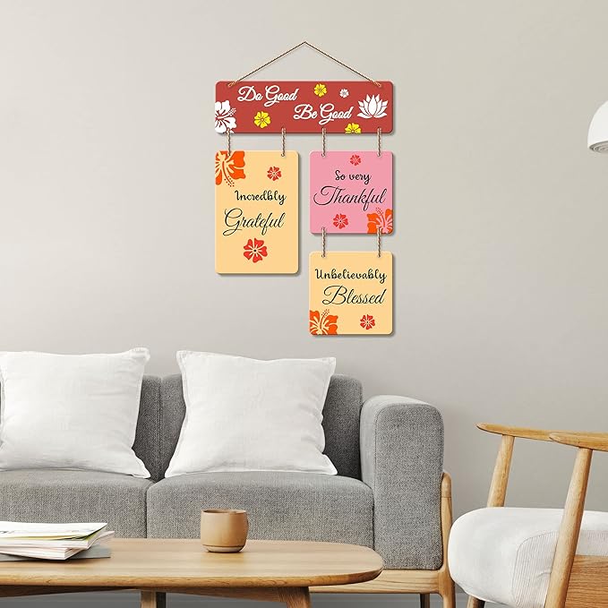 Artvibes Do Good Be Quotes Decorative Wood Wall Hanger for Home | Artworks Decoration | Modern Wooden Designer