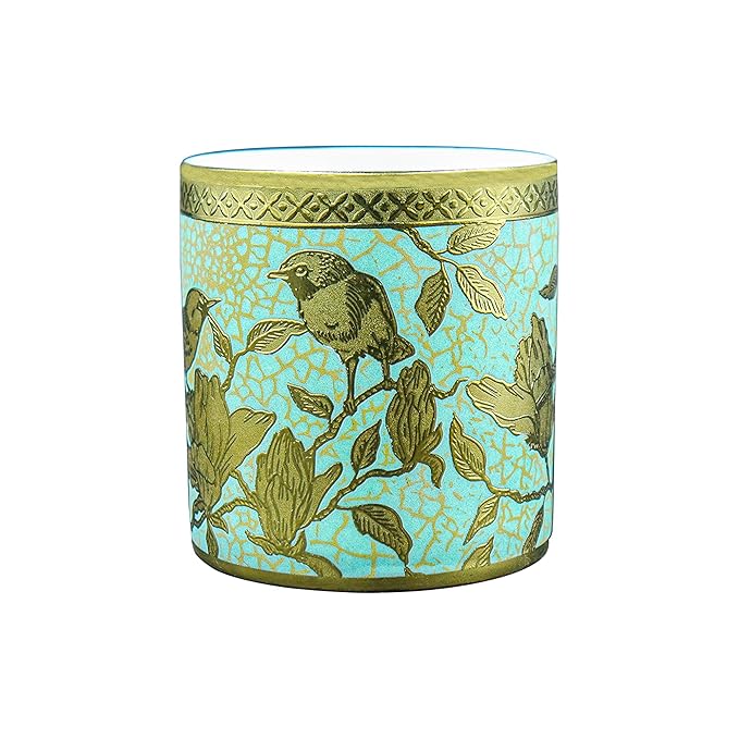 Femora Bone China Gloden Tea Cup | Weaver Love Green | 160 Ml