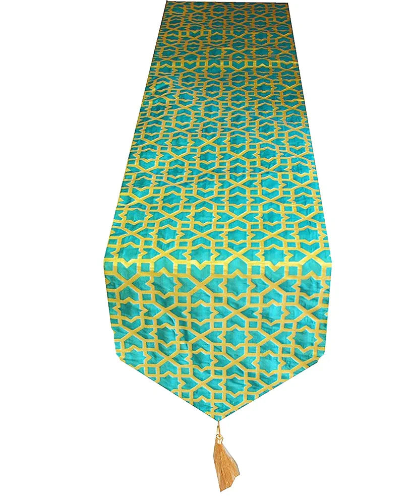 Pink Parrot Durable Dopian Silk Table Runner Colour Multicolour