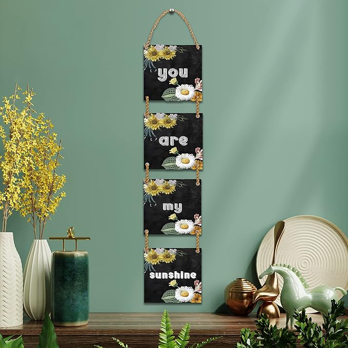 Sehaz Artworks Sunflower Wall Hangings Home Decor Items Stylish Living Room  - 4-0013