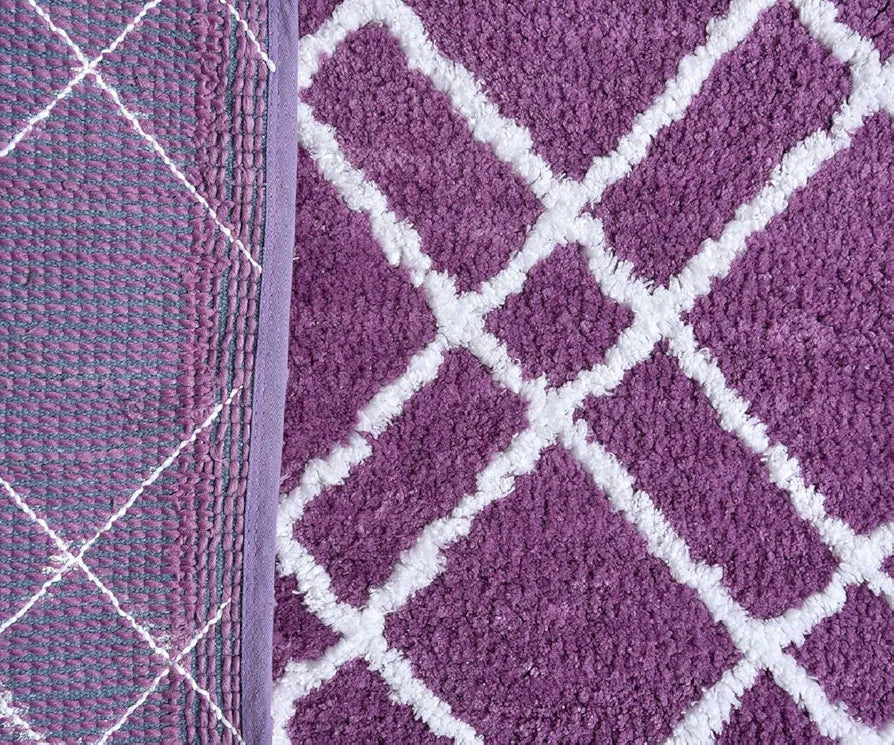 Aerohaven Glorious Super Soft Microfiber Abstract Designer Anti Slip Bathmat Peach Colour