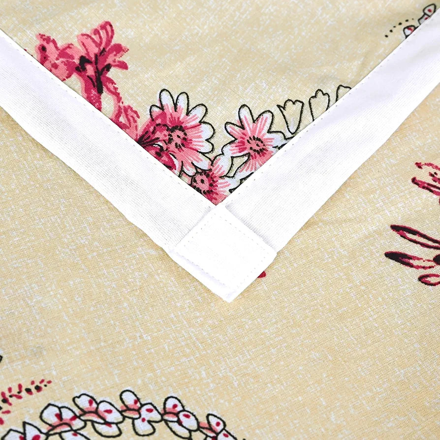 Divine Casa Floret 100% Cotton Single Dohar 120 GSM Soft & Lightweight Throw Blanket Colour Summer Fern