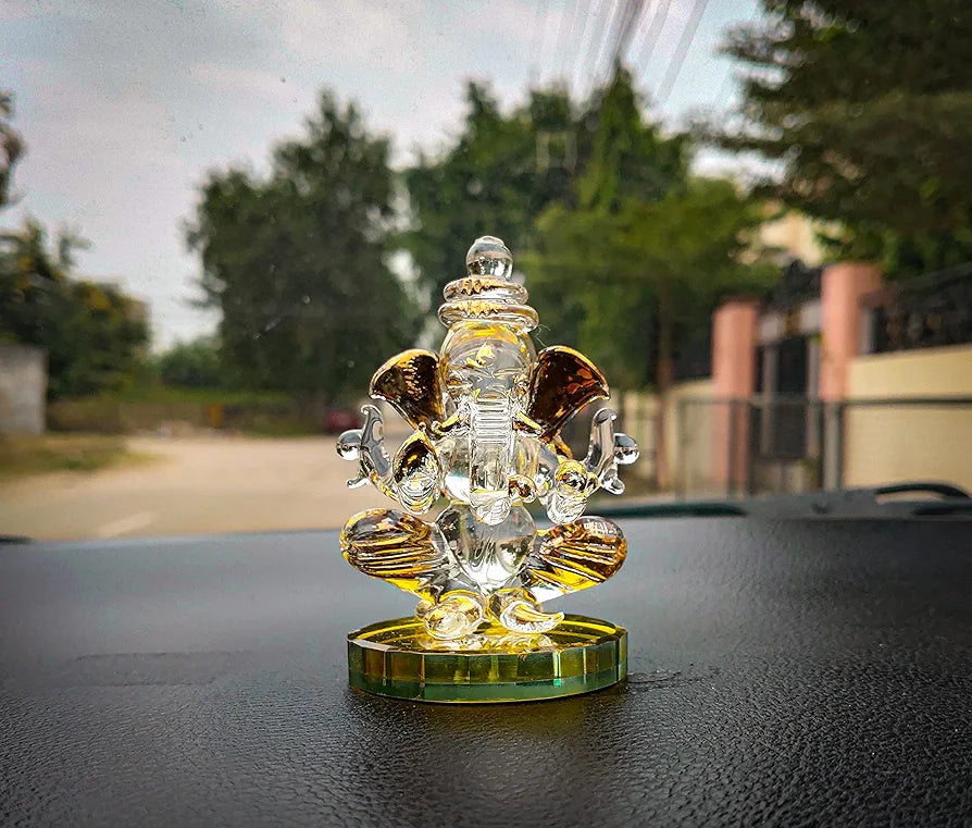 Jaipur Ace Crystal Ganesha Statue Showpiece