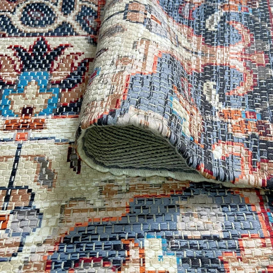 Sajavat Home Cotton Printed Rectangular Floor Rug Colour Red Multi