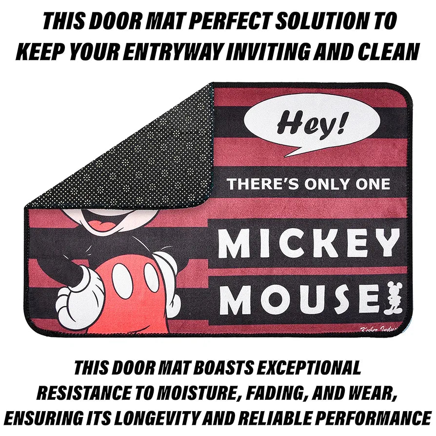 Kuber Industries Disney Mickey Door Mat Floor Door Mat Colour Maroon