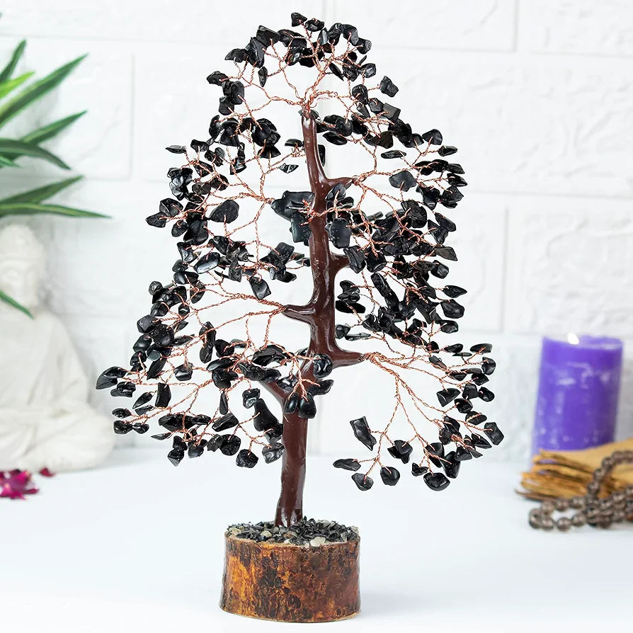 Bezavo Black Tourmaline Crystal Tree Copper Wire