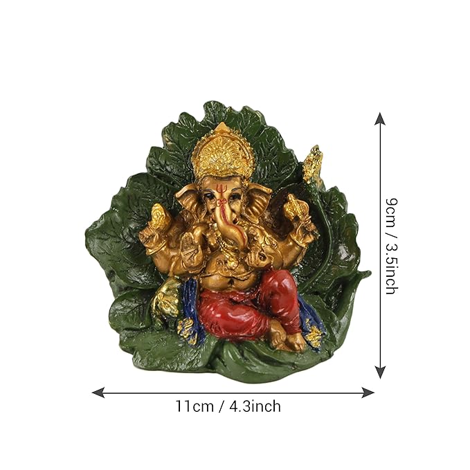 Tied Ribbons Resin Ganesh Murti Idol Statue Showpiece Multi Diwali Decoration Items