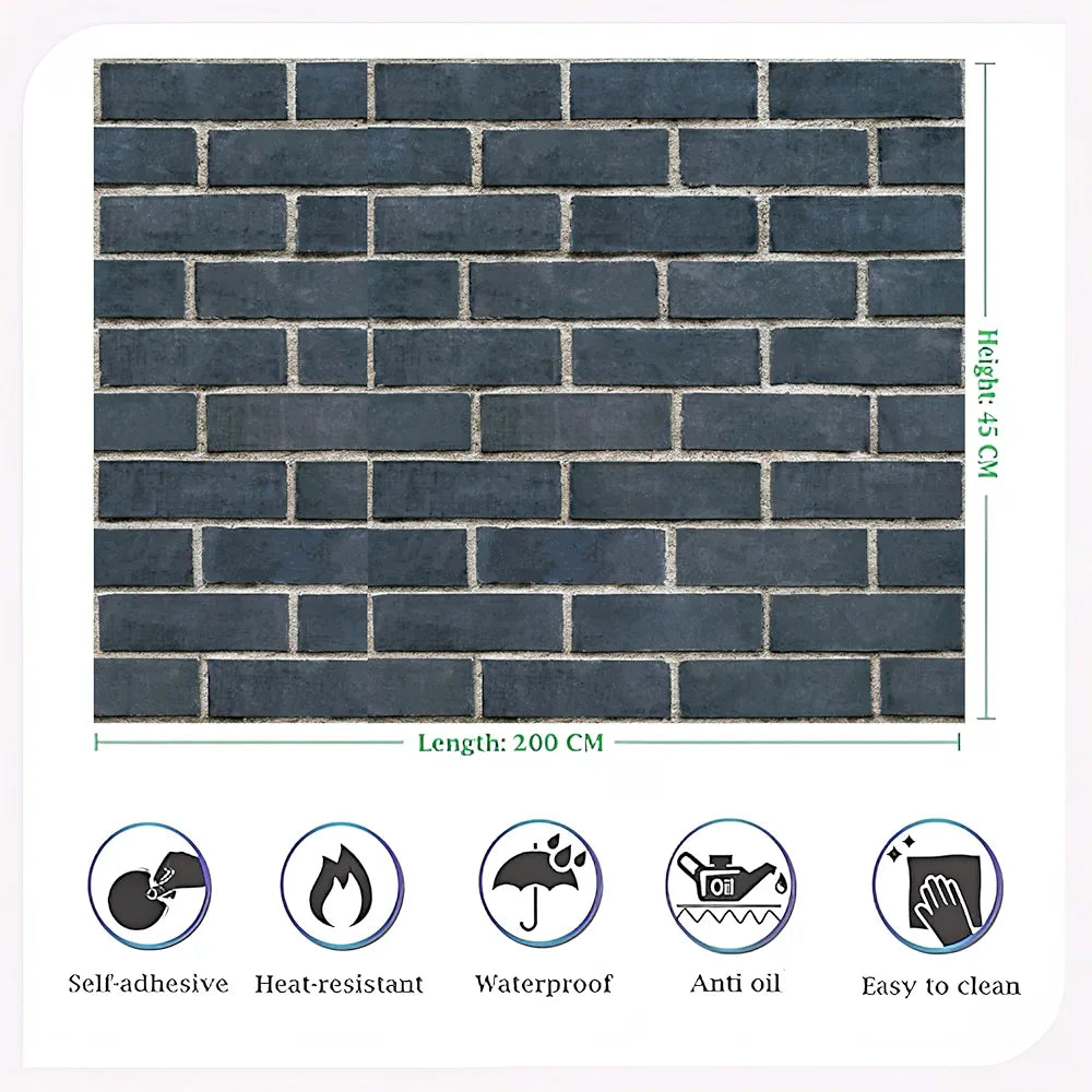 Jaamso Royals Grey Brick Stone Wall Papers for Home Design 3