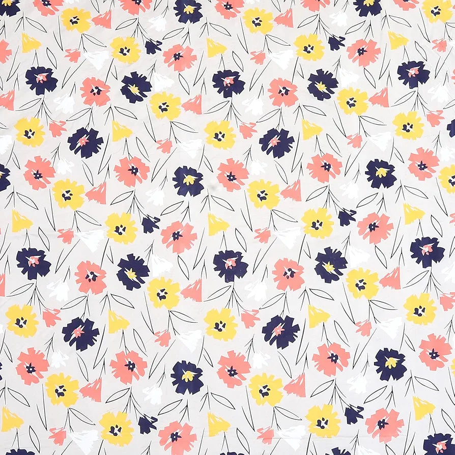 Status Contract Spring Summer Collection Rich Double Bedsheet with 2 Pillow Colour Cream