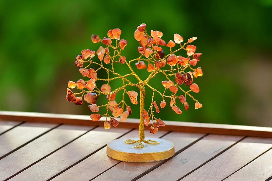 Reikved Carnelian Crystal Tree for Good Luck - Feng Shui Item