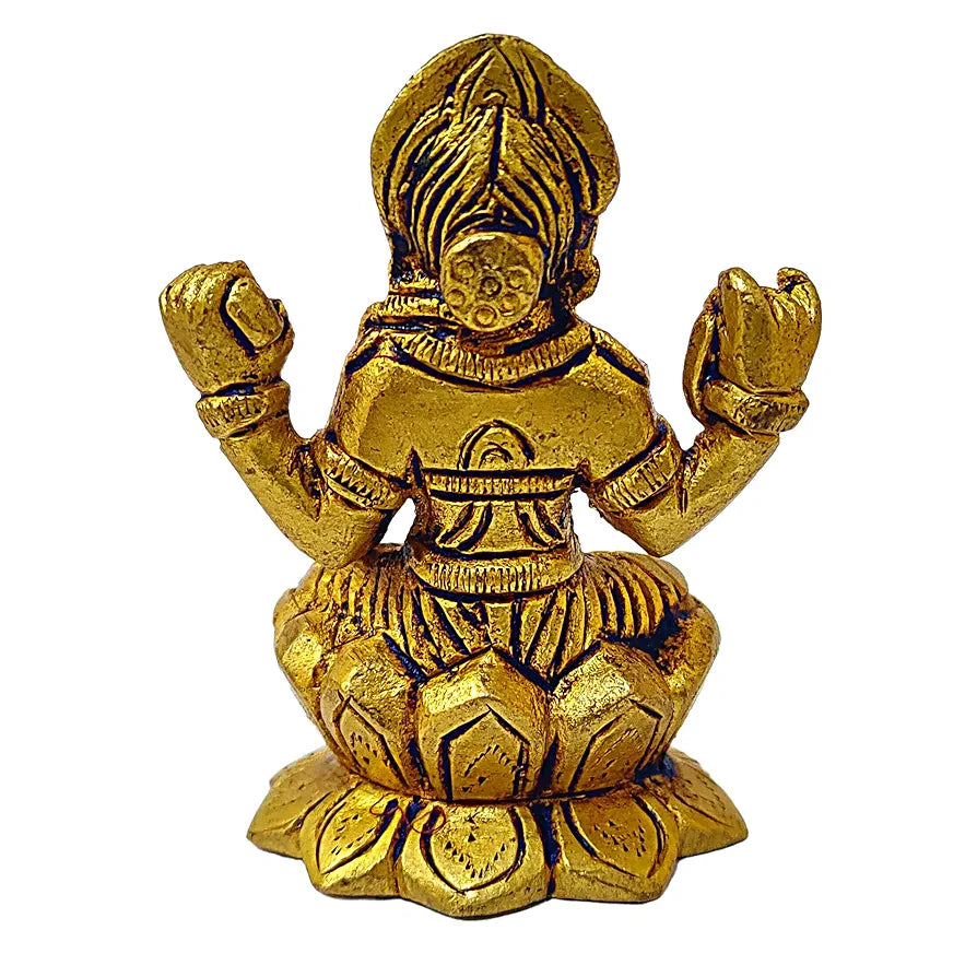 anciently Balambigai Statue Mini | Mini Balambika Idol | Balambigai Devi Statue | Bala Tripura Sundari Idol Brass 7.5CM Height Brass Gold Colour 1 Piece