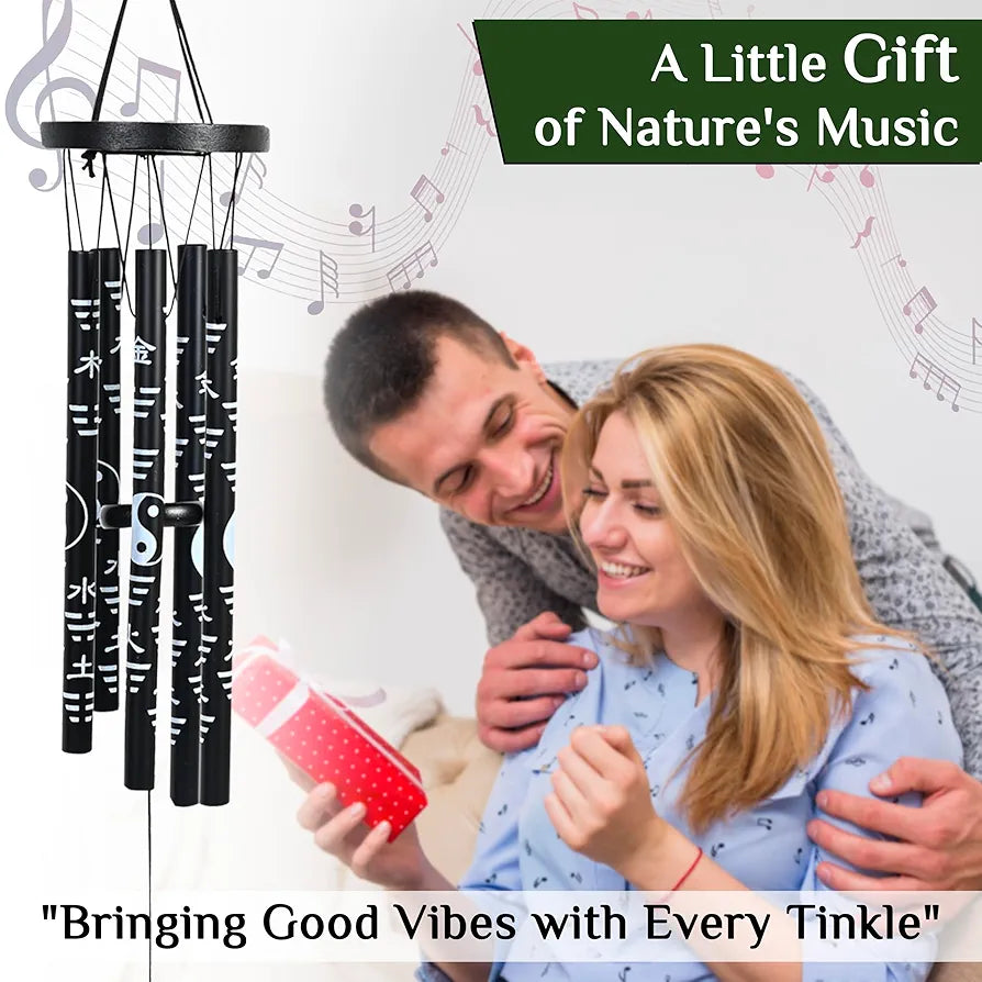 Wind Chimes for Balcony Hanging Bells Black Wind Chime -021
