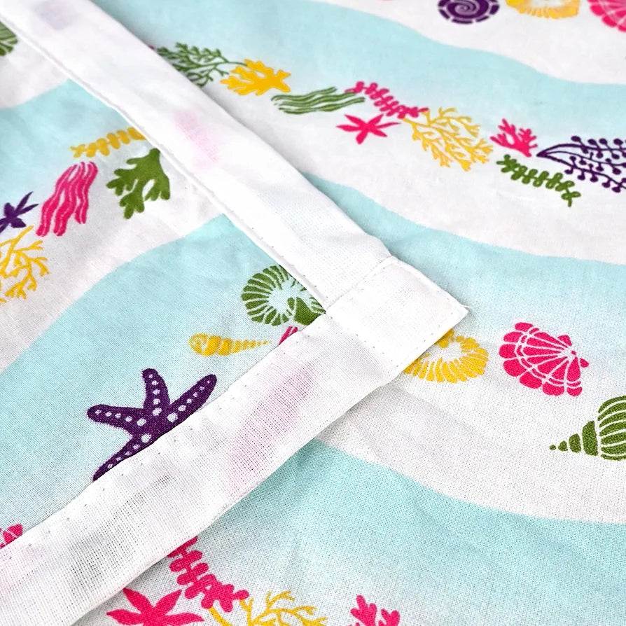 Divine Casa Pure Cotton Printed Single Dohar for Newborn Baby 120 GSM Soft & Lightweight Throw Blanket Colour Cosmic Sky