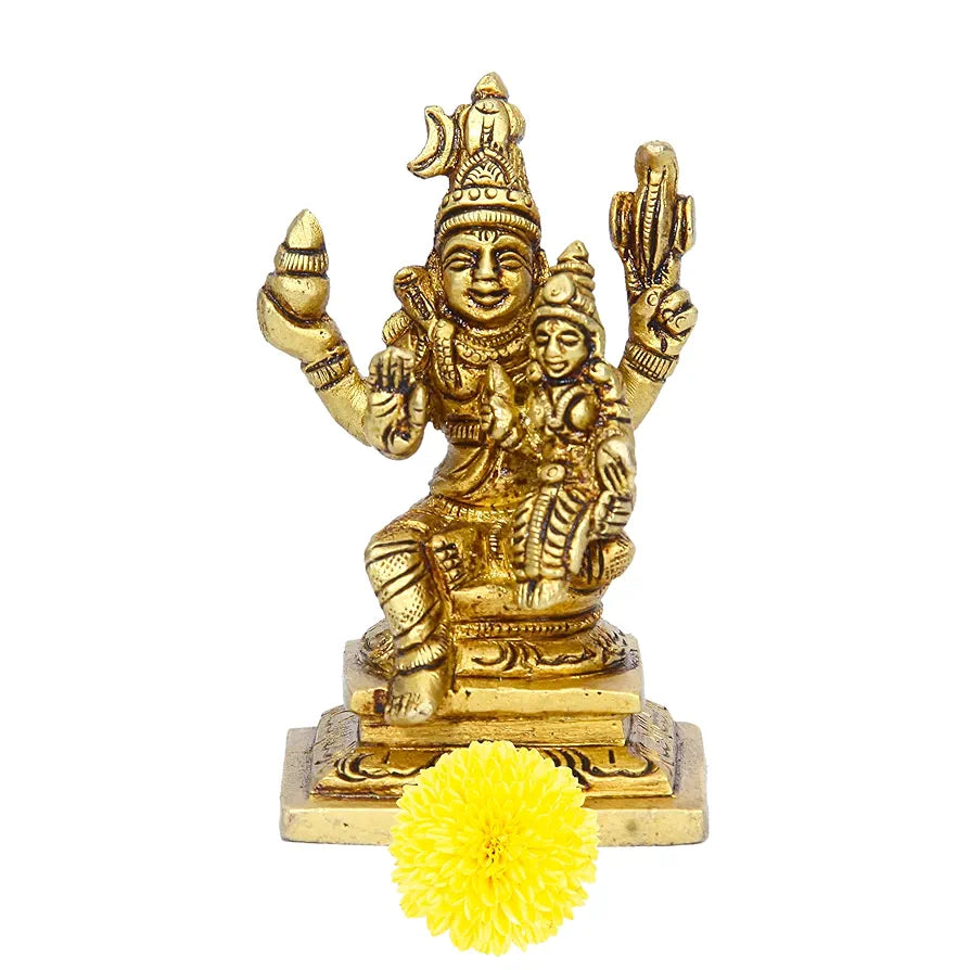 anciently Small Swarna Akarshana Bhairava Idol | Swarna Akarshana Bhairava Statue Small | Small Swarna Akarshana Bhairavar Silai, Brass, Height 8.5CM, Gold Colour, 1 Piece