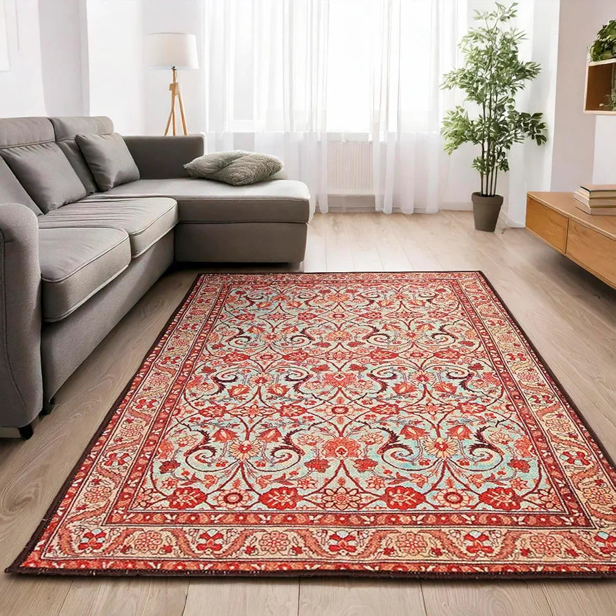 Status Contract Rugs for Living Room Printed Carpet for Living Room Decor Anti Skid Backing Home Essentials Boho Rugs Multicolor