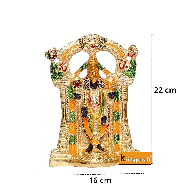 KridayKraft Tirupati Balaji Metal Statue Murti Sri Venkateswara Murti Balaji idol