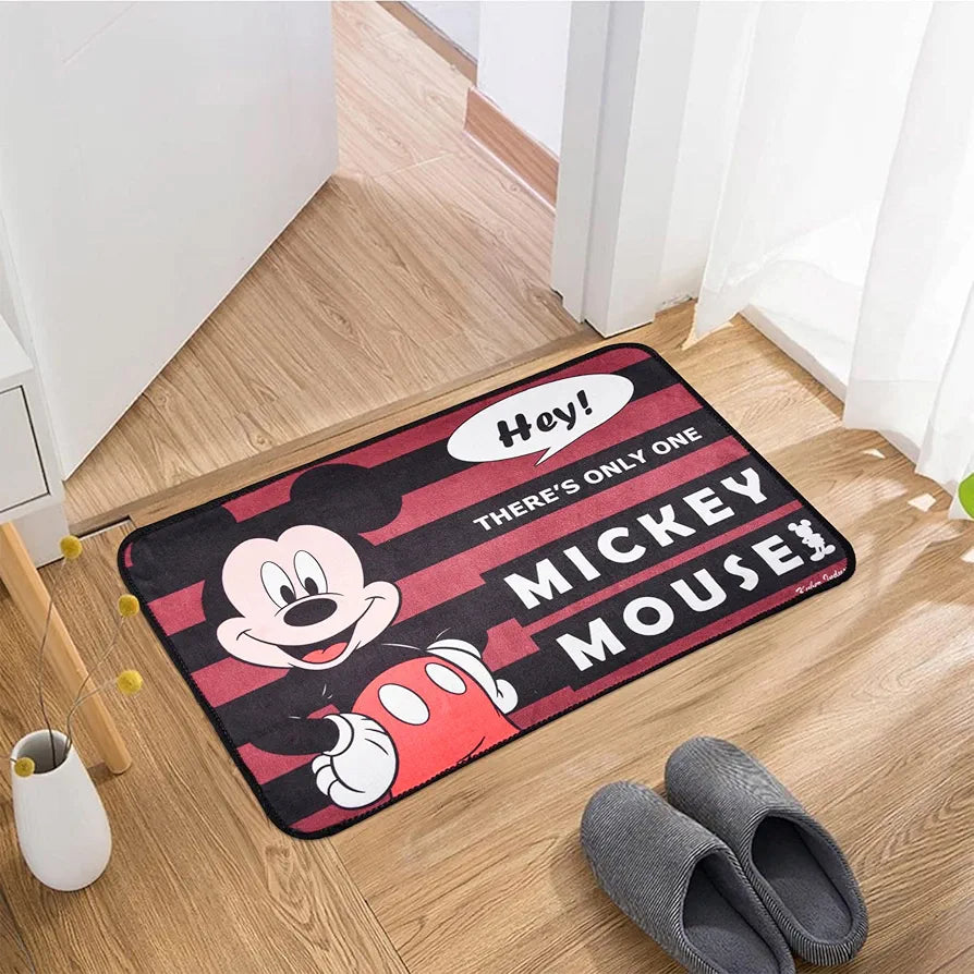 Kuber Industries Disney Mickey Door Mat Floor Door Mat Colour Maroon