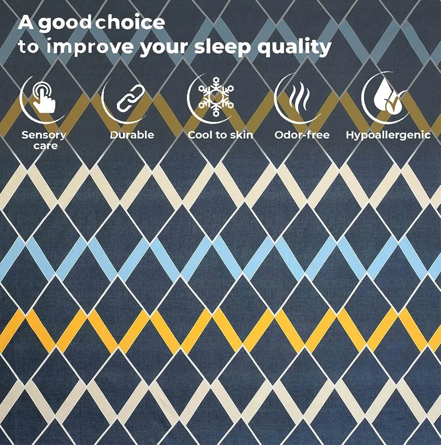 Fresh From Loom Microfiber King Size Double Printed Bedsheet Bed Sheets with 2 Pillow Covers 144 TC Slate Grey