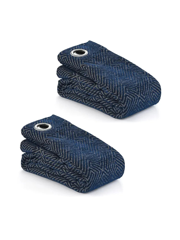Saral Home Pacman Saral Home Chenille Blackout Window Curtains 2pc Navy