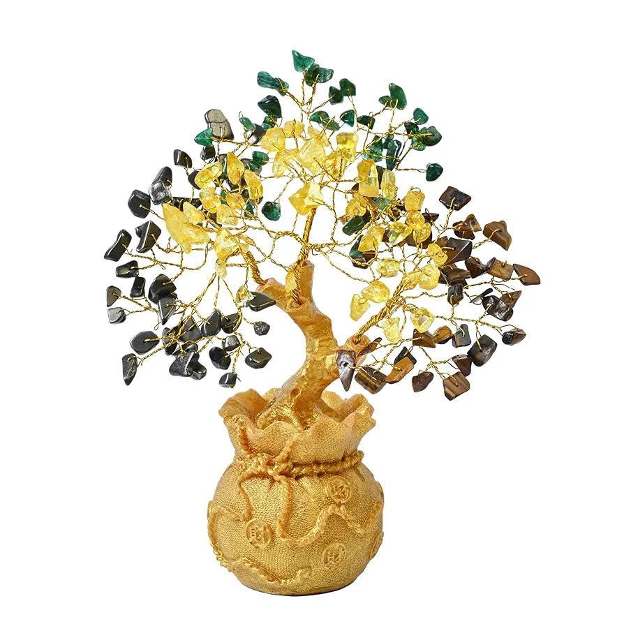 Zaicus Money Magnet Crystal Tree Feng Shui Tree with Golden Pot