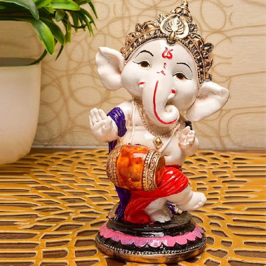 Karigaari India Handcrafted Polyresin Eco Friendly Lord Ganesha Ganpati Idol Figurine