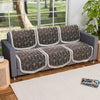 Kuber Industries Set of 6 Durable 3 Seater Sofa Cover Arabica Look Brown & Golden Foil