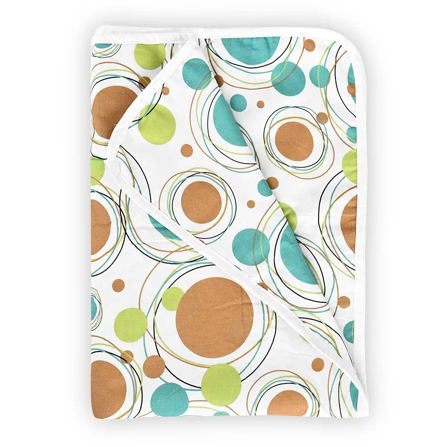 Divine Casa 120 GSM Polka Dots White Blanket for New Born Baby|Baby Dohar 0-4 Years Cotton Colour White and Orange