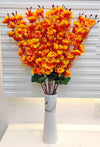 Artificial Flowers Bunch for Decoration Cherry Blossom Ideal for vase Without vase Orange